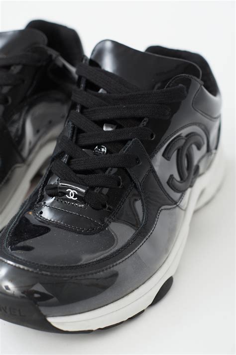 fake chanel clear tennis shoes|chanel shoes real.